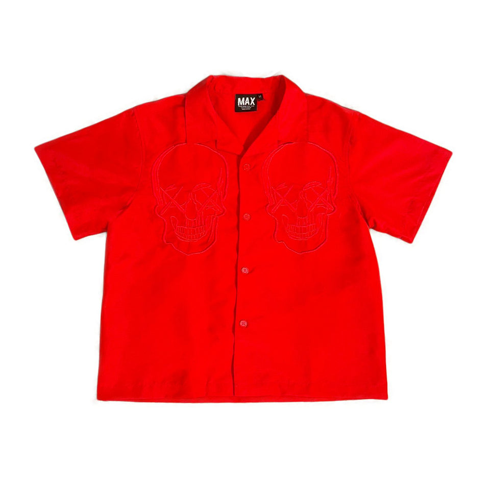 Red Sanity Bowling Shirt