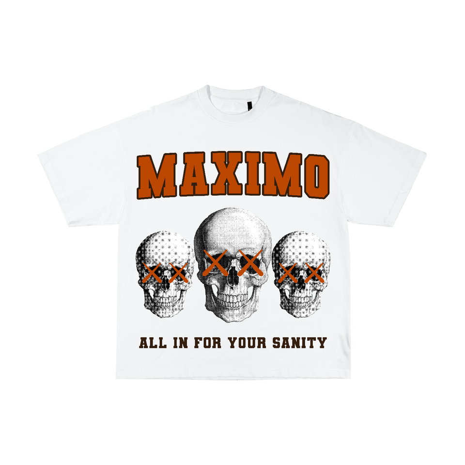 White & Brown For My Sanity Tee