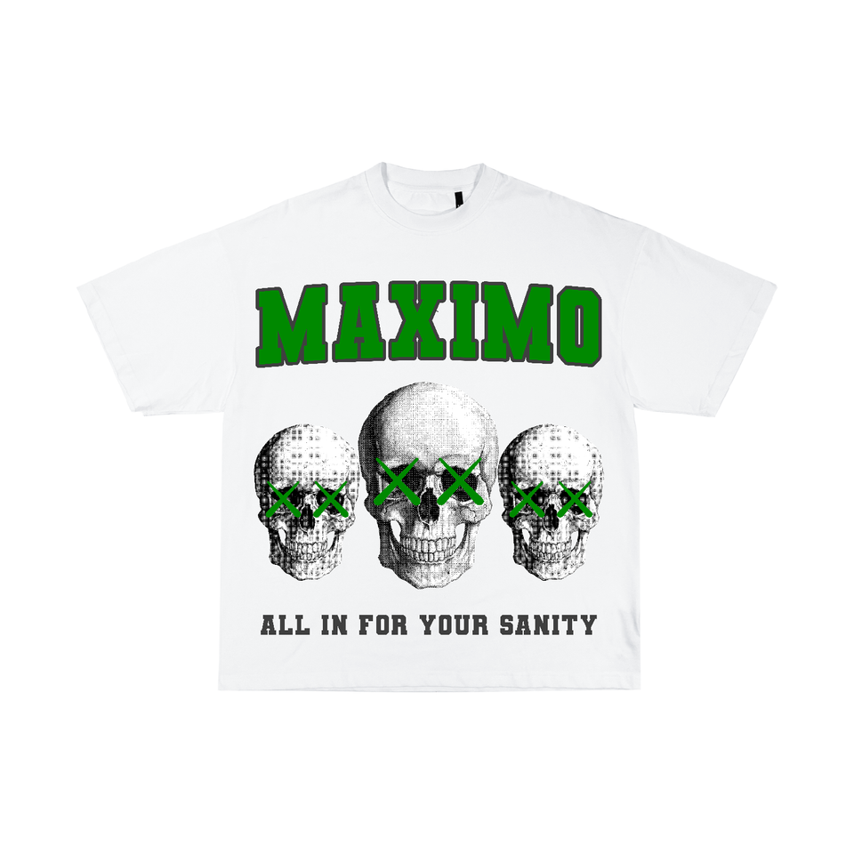 White & Green For My Sanity Tee