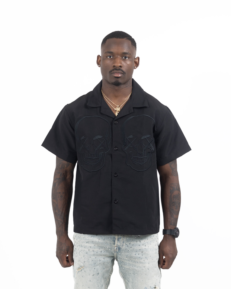 Black Sanity Bowling Shirt