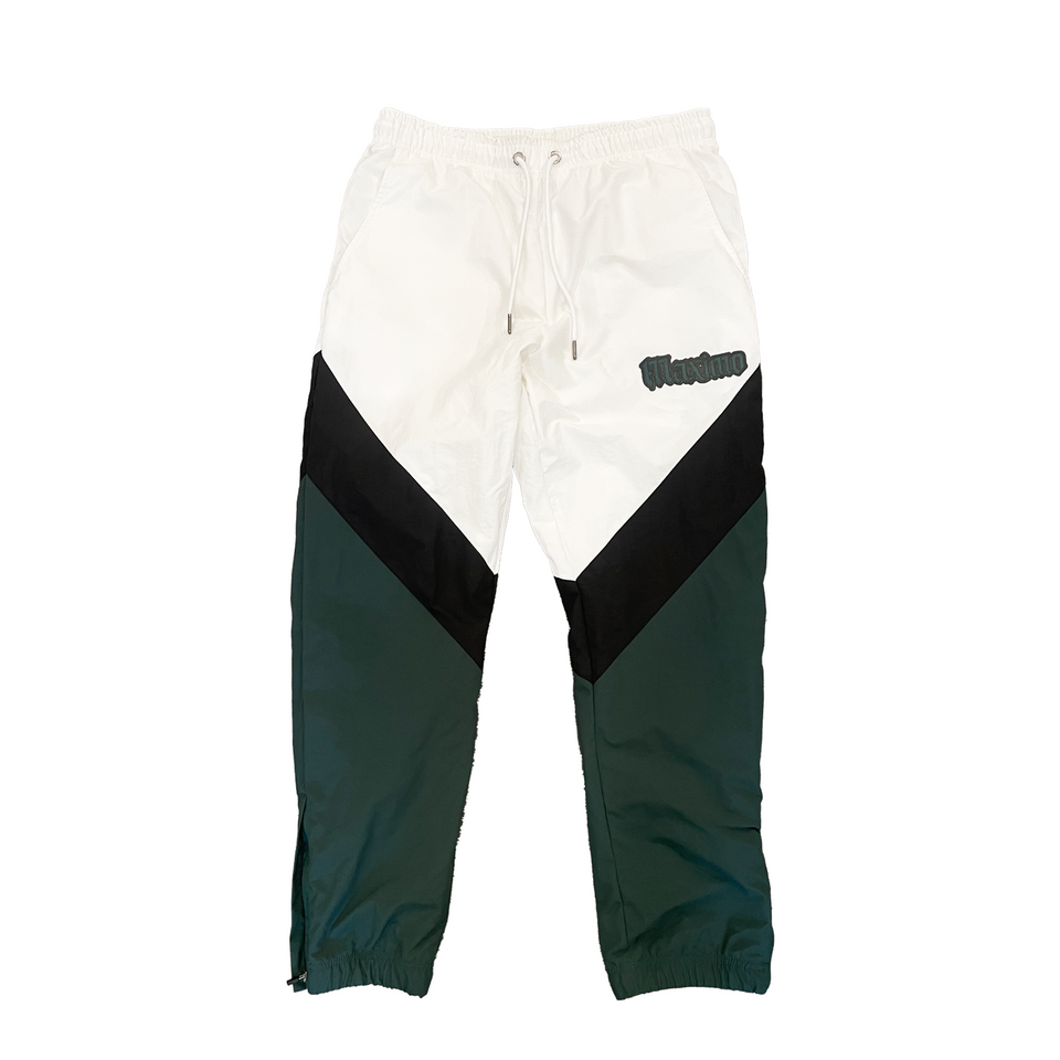 Green Retro Windbreaker Pants
